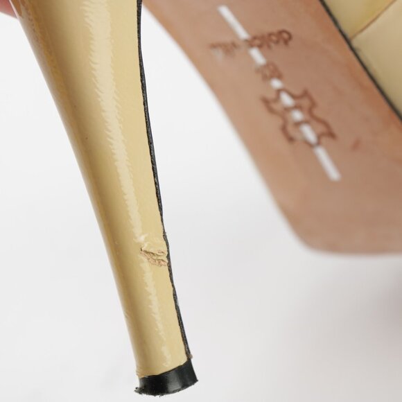 Dolce Vita Womens Madison Pump Size 8.5 Tan Nude Patent Platform Heel Dress Shoe - Picture 9 of 15